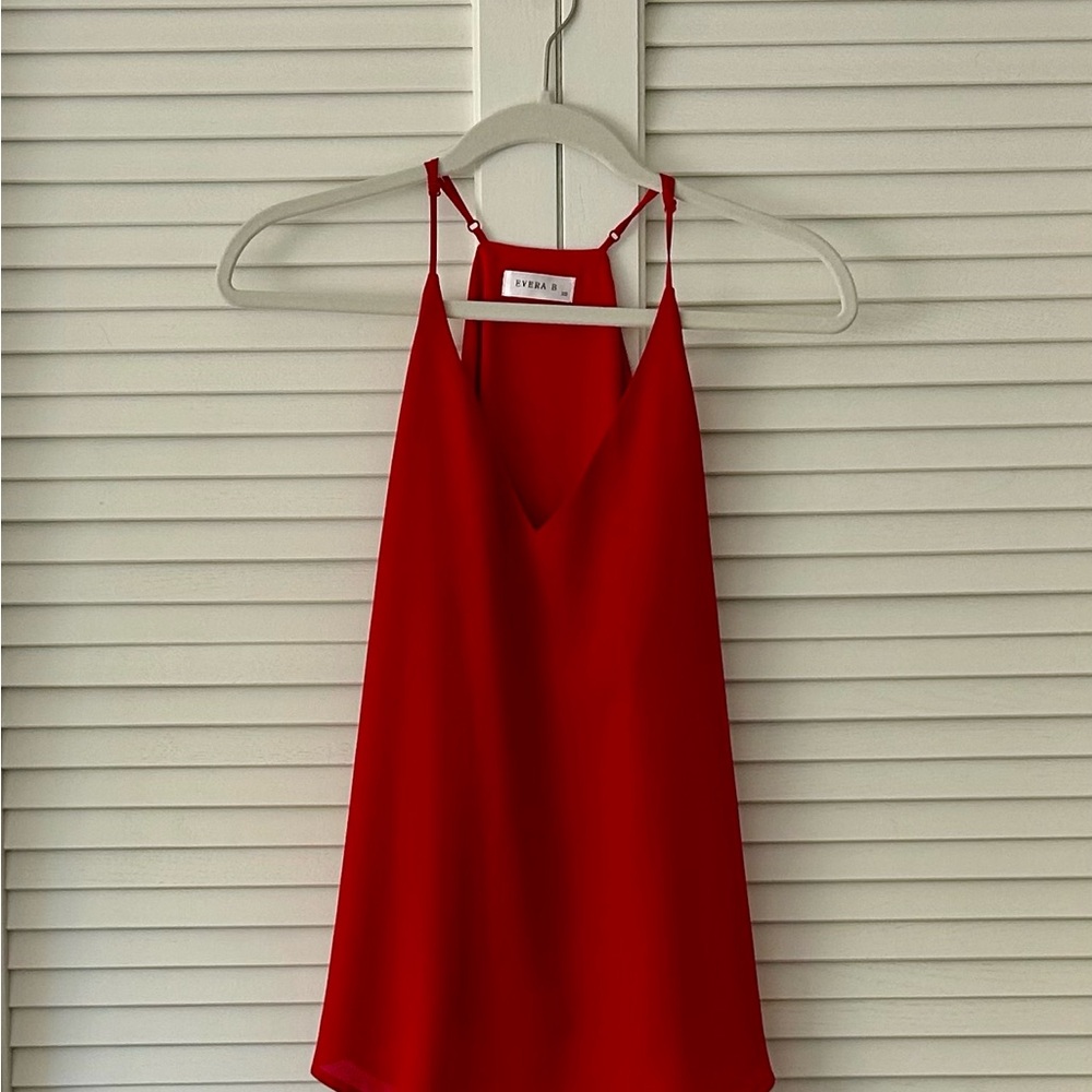 Evera B Red Camisole Top